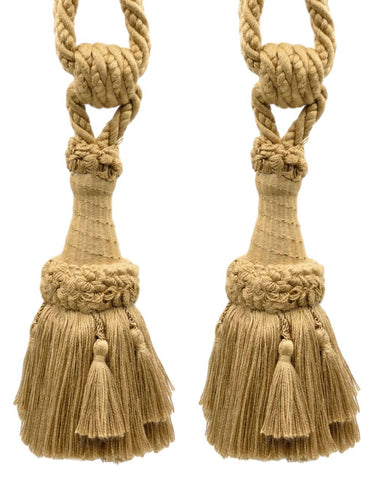 DÉCOPRO Beautifully Handcrafted Curtain & Drapery Tassel Tieback with Matte Finish, Tassel Length 6