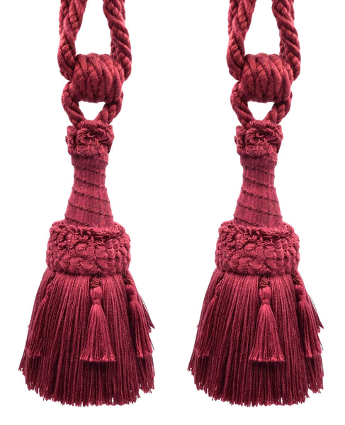 DÉCOPRO Beautifully Handcrafted Curtain & Drapery Tassel Tieback with Matte Finish, Tassel Length 6