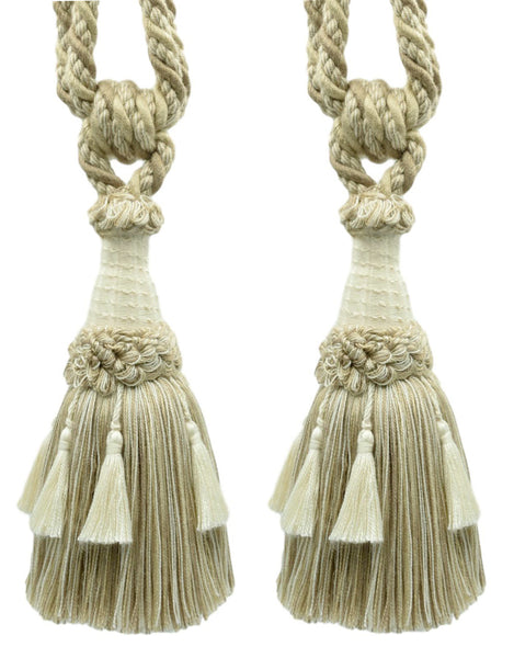 DÉCOPRO Beautifully Handcrafted Curtain & Drapery Tassel Tieback with Matte Finish, Tassel Length 6
