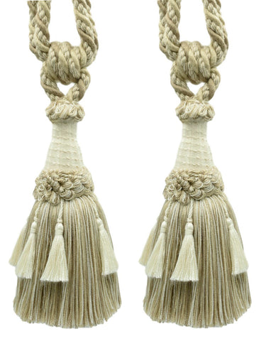 DÉCOPRO Beautifully Handcrafted Curtain & Drapery Tassel Tieback with Matte Finish, Tassel Length 6