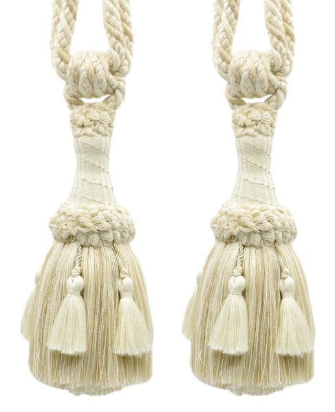 DÉCOPRO Beautifully Handcrafted Curtain & Drapery Tassel Tieback with Matte Finish, Tassel Length 6