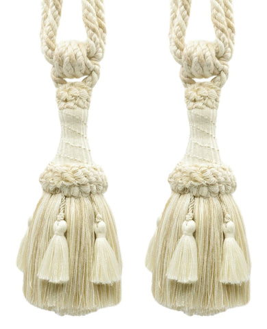 DÉCOPRO Beautifully Handcrafted Curtain & Drapery Tassel Tieback with Matte Finish, Tassel Length 6