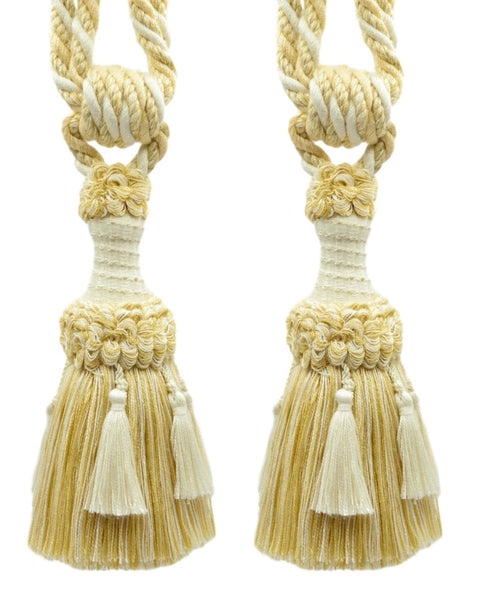 DÉCOPRO Beautifully Handcrafted Curtain & Drapery Tassel Tieback with Matte Finish, Tassel Length 6
