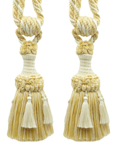DÉCOPRO Beautifully Handcrafted Curtain & Drapery Tassel Tieback with Matte Finish, Tassel Length 6