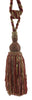 DÉCOPRO Traditional Chenille Curtain & Drapery Tassel Tieback with Decorative Criss Cross Design, Tassel Length 12