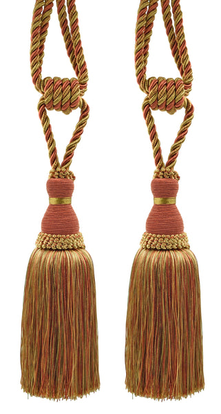 DÉCOPRO Noblesse Collection Elegant Curtain & Drapery Tassel Tieback, Tassel Length 8