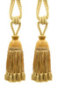 DÉCOPRO Beautiful Ribbon Curtain & Drapery Tassel Tieback Embellished with Hand Tied Tassels, Tassel Length 9 1/2