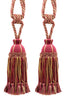DÉCOPRO Beautiful Ribbon Curtain & Drapery Tassel Tieback Embellished with Hand Tied Tassels, Tassel Length 9 1/2
