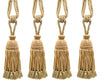 DÉCOPRO Beautiful Ribbon Curtain & Drapery Tassel Tieback Embellished with Hand Tied Tassels, Tassel Length 9 1/2