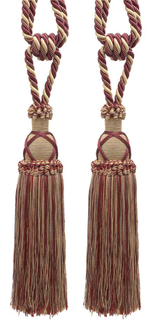 DÉCOPRO Elegant Criss Cross Curtain & Drapery Tassel Tieback, Tassel Length 10