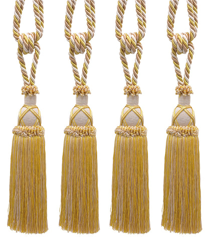 DÉCOPRO Elegant Criss Cross Curtain & Drapery Tassel Tieback, Tassel Length 10