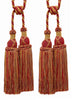 DÉCOPRO Elegant Criss Cross Double Curtain & Drapery Tassel Tieback, Tassel Length 10