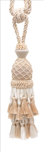 DÉCOPRO Lavish Large Curtain Tassel Tieback, Hand Crafted - Luxurious Drapery Accessory, Tassel Length 11