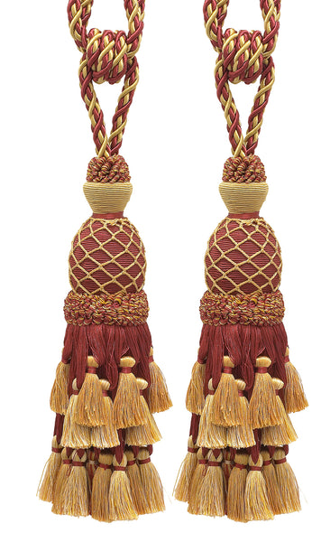 DÉCOPRO Lavish Large Curtain Tassel Tieback, Hand Crafted - Luxurious Drapery Accessory, Tassel Length 11