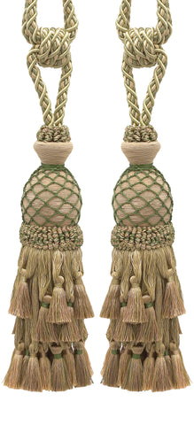 DÉCOPRO Lavish Large Curtain Tassel Tieback, Hand Crafted - Luxurious Drapery Accessory, Tassel Length 11