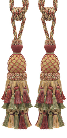 DÉCOPRO Lavish Large Curtain Tassel Tieback, Hand Crafted - Luxurious Drapery Accessory, Tassel Length 11