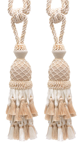 DÉCOPRO Lavish Large Curtain Tassel Tieback, Hand Crafted - Luxurious Drapery Accessory, Tassel Length 11