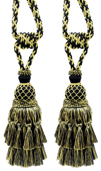 DÉCOPRO Lavish Large Curtain Tassel Tieback, Hand Crafted - Luxurious Drapery Accessory, Tassel Length 11