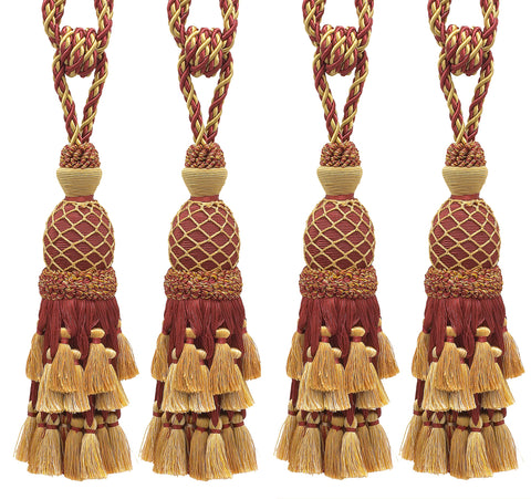 DÉCOPRO Lavish Large Curtain Tassel Tieback, Hand Crafted - Luxurious Drapery Accessory, Tassel Length 11