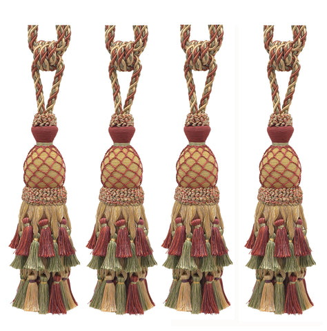 DÉCOPRO Lavish Large Curtain Tassel Tieback, Hand Crafted - Luxurious Drapery Accessory, Tassel Length 11