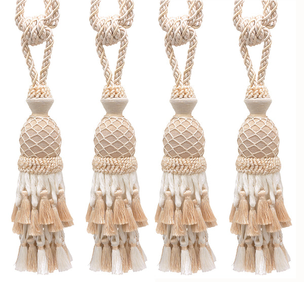 DÉCOPRO Lavish Large Curtain Tassel Tieback, Hand Crafted - Luxurious Drapery Accessory, Tassel Length 11