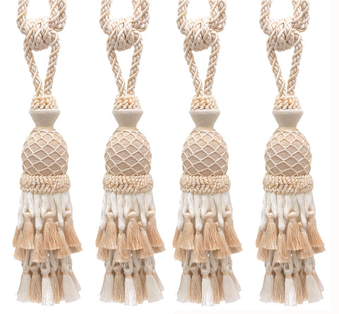 DÉCOPRO Lavish Large Curtain Tassel Tieback, Hand Crafted - Luxurious Drapery Accessory, Tassel Length 11
