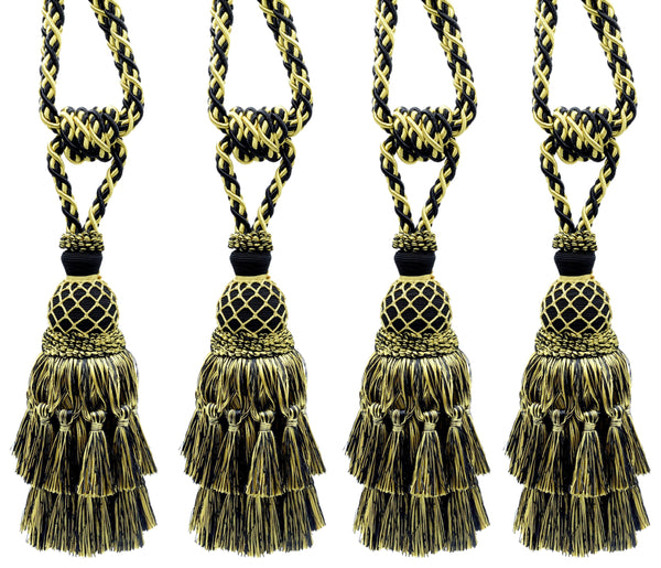 DÉCOPRO Lavish Large Curtain Tassel Tieback, Hand Crafted - Luxurious Drapery Accessory, Tassel Length 11