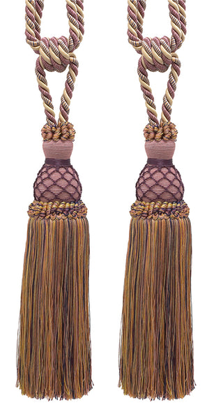 DÉCOPRO Elegant Netted Curtain & Drapery Tassel Tieback, Tassel Length 10