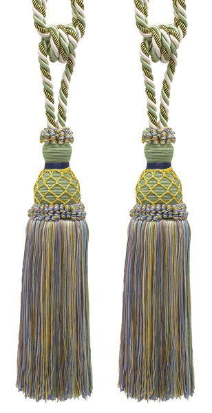 DÉCOPRO Elegant Netted Curtain & Drapery Tassel Tieback, Tassel Length 10