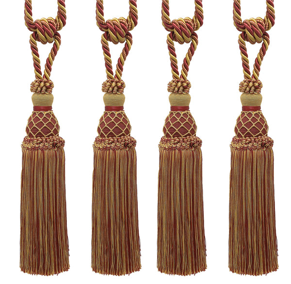 DÉCOPRO Elegant Netted Curtain & Drapery Tassel Tieback, Tassel Length 10