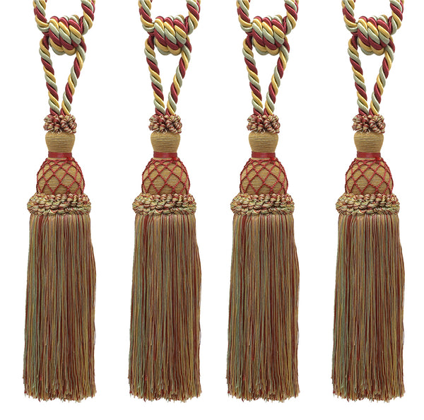 DÉCOPRO Elegant Netted Curtain & Drapery Tassel Tieback, Tassel Length 10