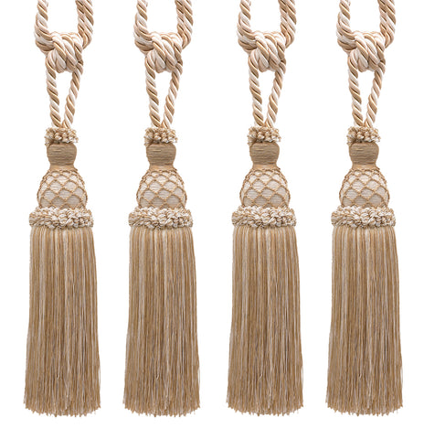 DÉCOPRO Elegant Netted Curtain & Drapery Tassel Tieback, Tassel Length 10