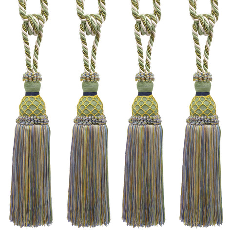 DÉCOPRO Elegant Netted Curtain & Drapery Tassel Tieback, Tassel Length 10