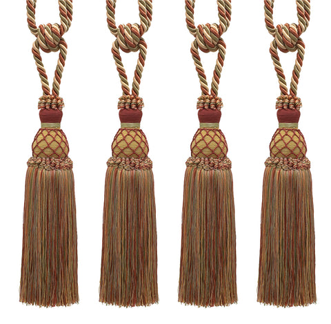 DÉCOPRO Elegant Netted Curtain & Drapery Tassel Tieback, Tassel Length 10