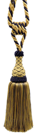 DÉCOPRO Elegant Handcrafted Curtain & Drapery Tassel Tieback with Decorative Lattice Design, Tassel Length 9
