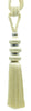 DÉCOPRO Elegant Curtain & Drapery Tassel Tieback, Contemporary Design, with Silver Metal Accents, Tassel Length 10