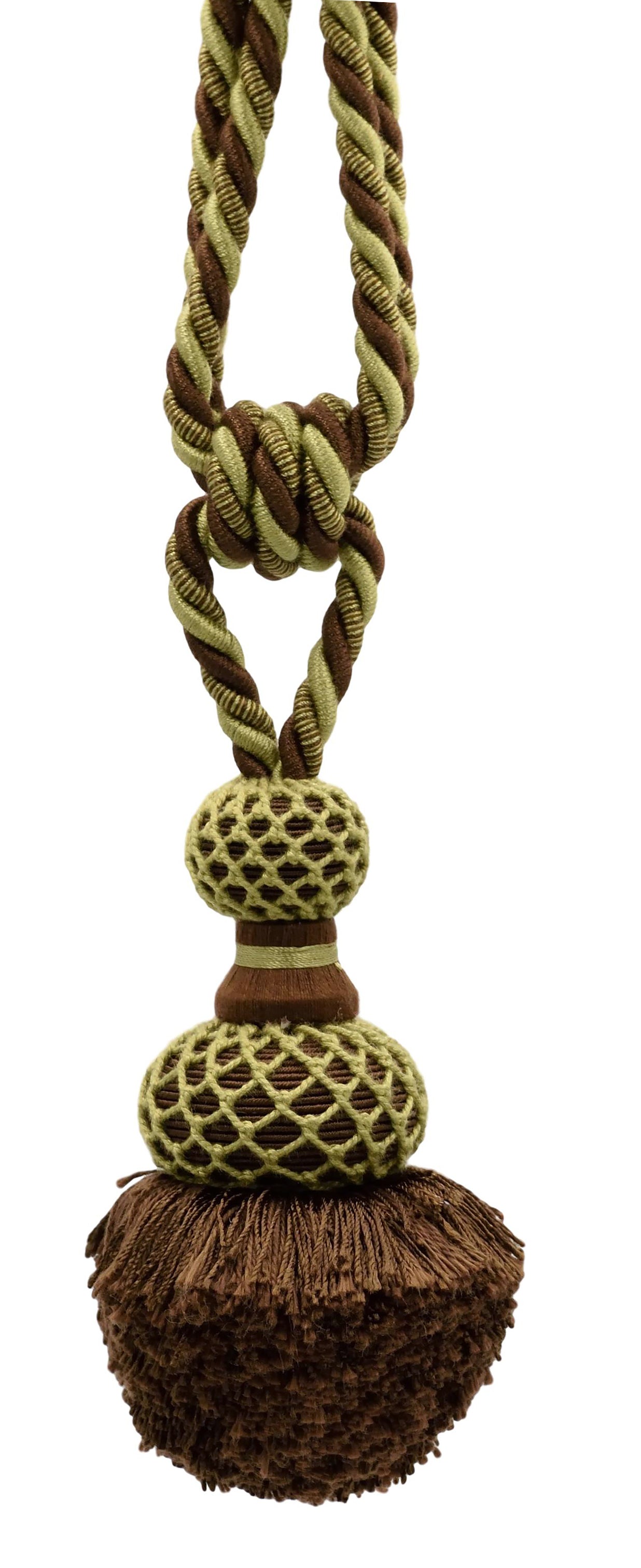 Chairties Rope Exquisite Pom Design Curtain & Drapery with Elegant Hand Crocheted Net ...