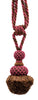 DÉCOPRO Exquisite Pom Design Curtain & Drapery with Elegant Hand Crocheted Net Tassel Tieback, Tassel Length 3