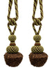 DÉCOPRO Exquisite Pom Design Curtain & Drapery with Elegant Hand Crocheted Net Tassel Tieback, Tassel Length 3