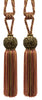 DÉCOPRO Raja Collection Beautiful Curtain & Drapery Tassel Tieback with Ornamental Antique Head, Tassel Length 10