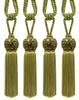 DÉCOPRO Raja Collection Beautiful Curtain & Drapery Tassel Tieback with Ornamental Antique Head, Tassel Length 10
