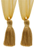 DÉCOPRO Elegant Organza Ribbon Curtain and Drapery Tassel Tieback, Tassel Length 4