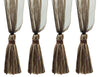 DÉCOPRO Elegant Organza Ribbon Curtain and Drapery Tassel Tieback, Tassel Length 4