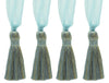 DÉCOPRO Elegant Organza Ribbon Curtain and Drapery Tassel Tieback, Tassel Length 4