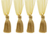 DÉCOPRO Elegant Organza Ribbon Curtain and Drapery Tassel Tieback, Tassel Length 4