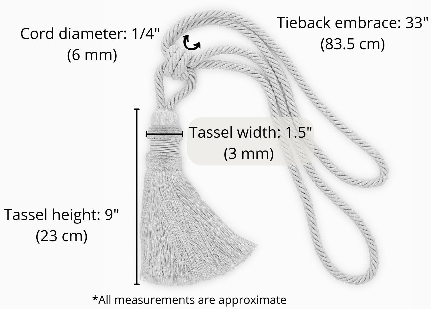 DÉCOPRO Beautiful Plush Curtain & Drapery Tassel Tieback, Handcrafted, Tassel Length 9" (22.5cm), Spread 33" (83.5cm) # TBPLUSH9 Mocha Brown #D2 (Dark Chocolate Brown) | Sold Individually - DecoPro