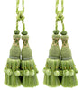 DÉCOPRO Marrakesh Collection Tassel Curtain and Draperys with Beaded Poms Tassel Tieback, Tassel Length 10