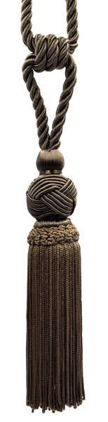 DÉCOPRO Elegant Medium-Sized Chainette Tassel Tieback, Turkish Knot Design - Ideal for Curtains and Draperies, Tassel Length 6