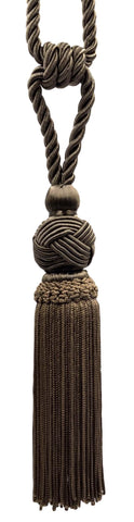 DÉCOPRO Elegant Medium-Sized Chainette Tassel Tieback, Turkish Knot Design - Ideal for Curtains and Draperies, Tassel Length 6