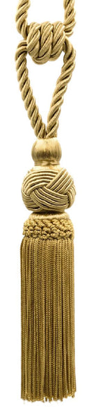 DÉCOPRO Elegant Medium-Sized Chainette Tassel Tieback, Turkish Knot Design - Ideal for Curtains and Draperies, Tassel Length 6